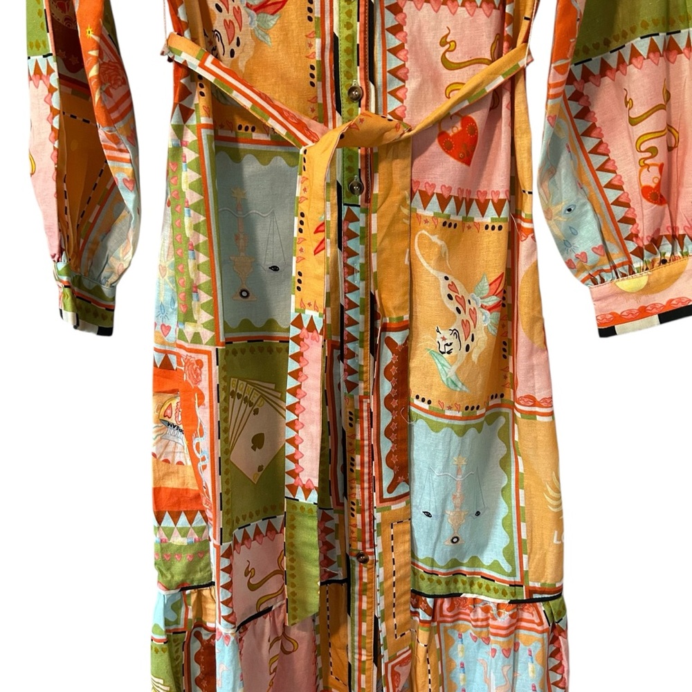 Never Fully Dressed Colorful Patchwork Midi Dress - image 6